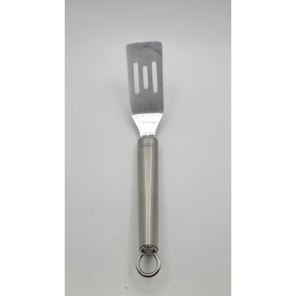 Oneida 18/8‎ Stainless Steel Slotted Turner Spatula with Hanging Loop 9.5 Inch